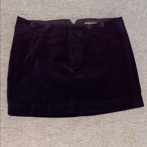 Rugby, Ralph Lauren, Black, Velvet Mini Skirt, Size 6, Vintage!